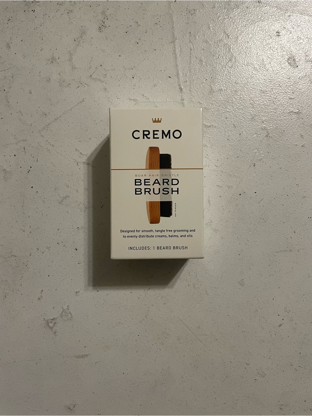 Cremo Tan & Black Beard Brush – Boar Hair Bristle Grooming Brush